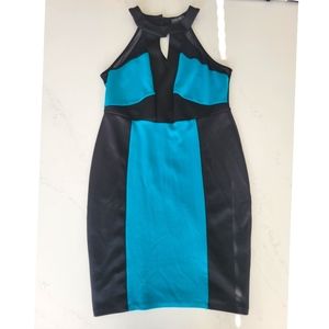 Blue & Black bodycon dress 2x